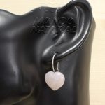 Pendientes Cuarzo Rosa Corazón