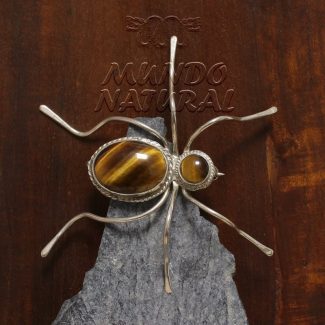 Broche Ojo de Tigre Araña