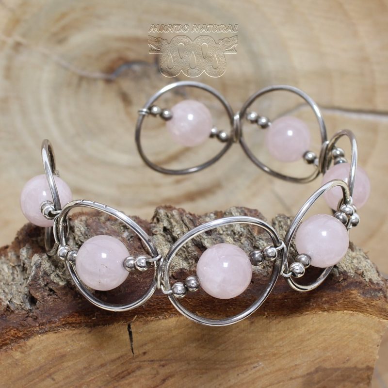 Pulsera Cuarzo Rosa Adaptable