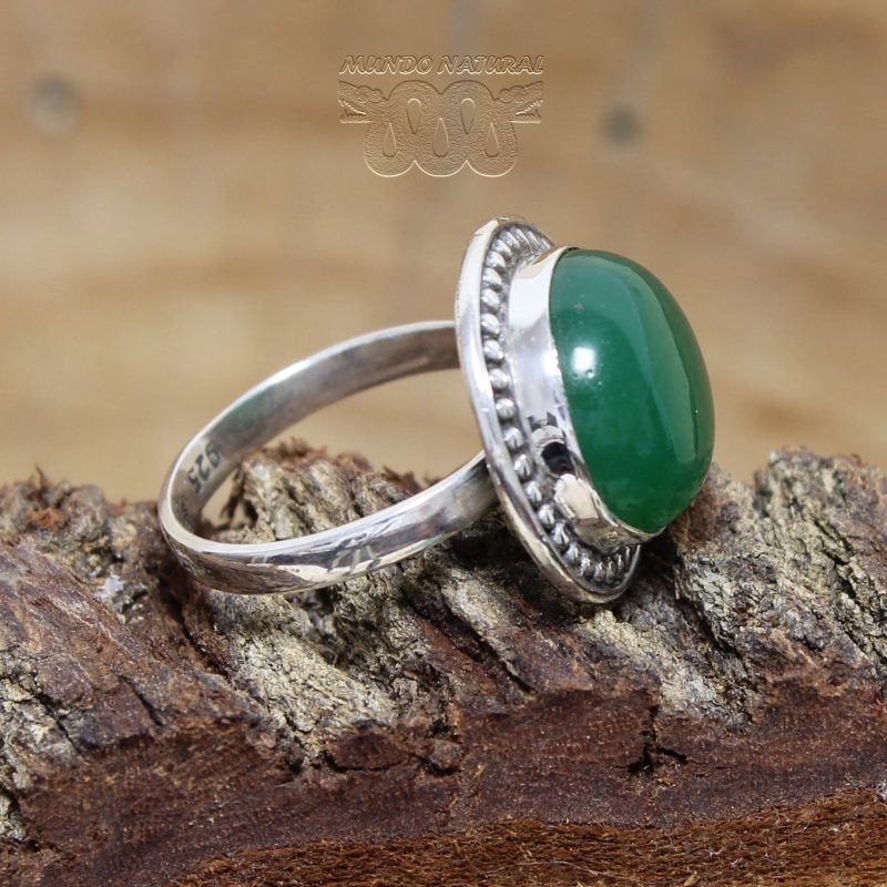 Anillo Ónix Verde Redondo