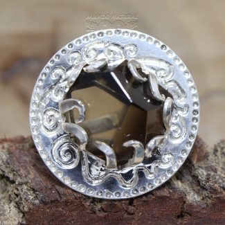 Anillo Punta Cuarzo Ahumado