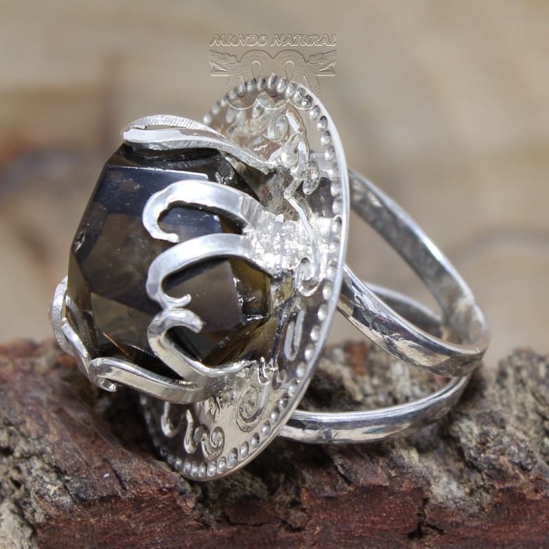 Anillo Punta Cuarzo Ahumado Anillo Punta Cuarzo Ahumado