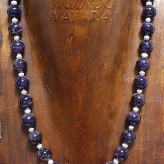 Collar Amatistas Perlas