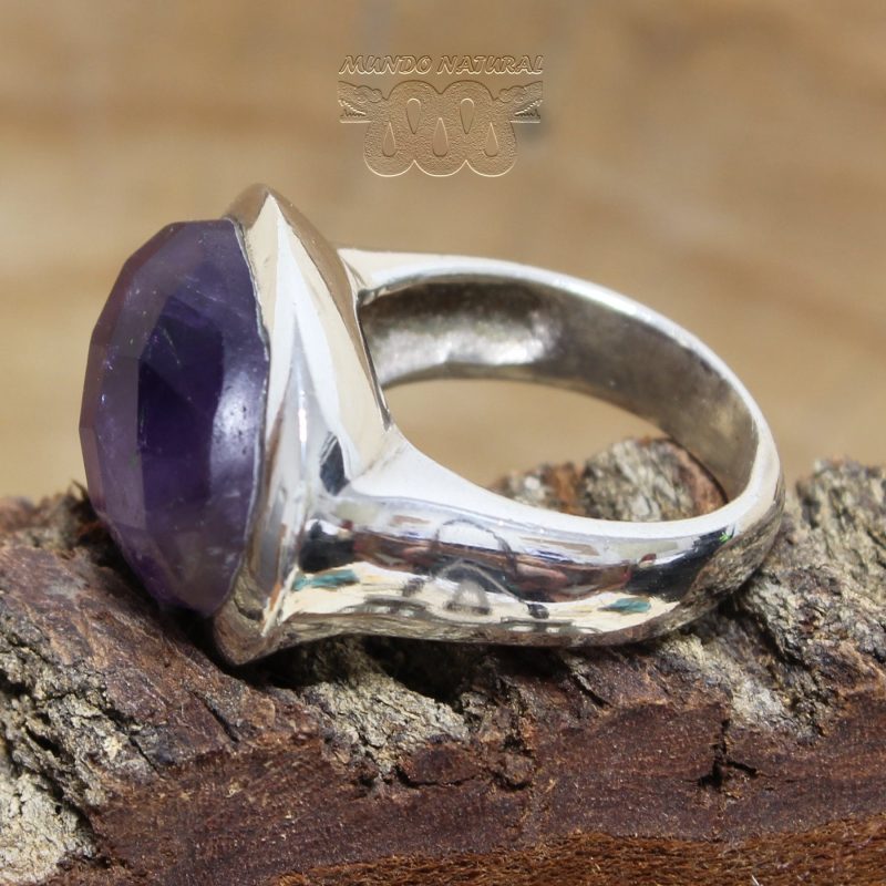 Anillo Amatista Facetada Grande Anillo Amatista Facetada Grande