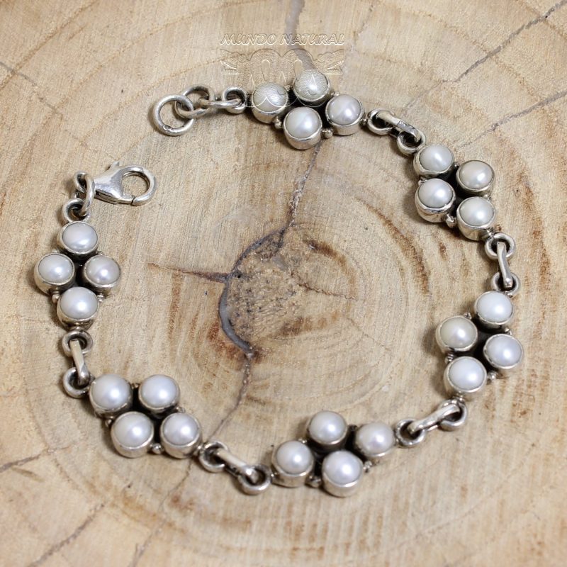 Pulsera Perlas Escudo Adaptable
