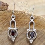Pendientes Granate Tallado