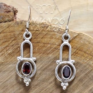 Pendientes Granate Tallado