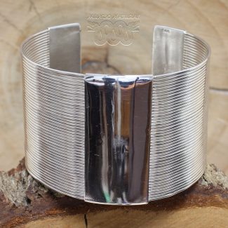 Brazalete Plata Hilos