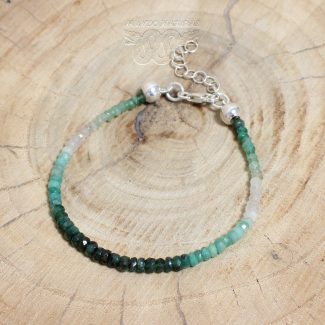 Pulsera Esmeraldas Finas Adaptable