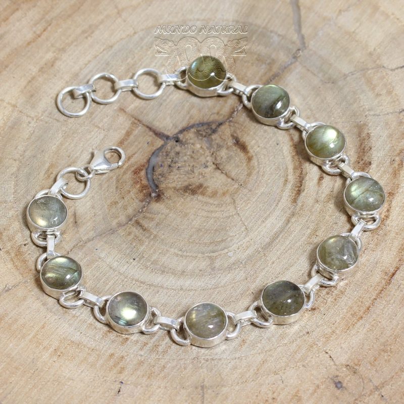 Pulsera Labradorita Redonda Mini Adaptable