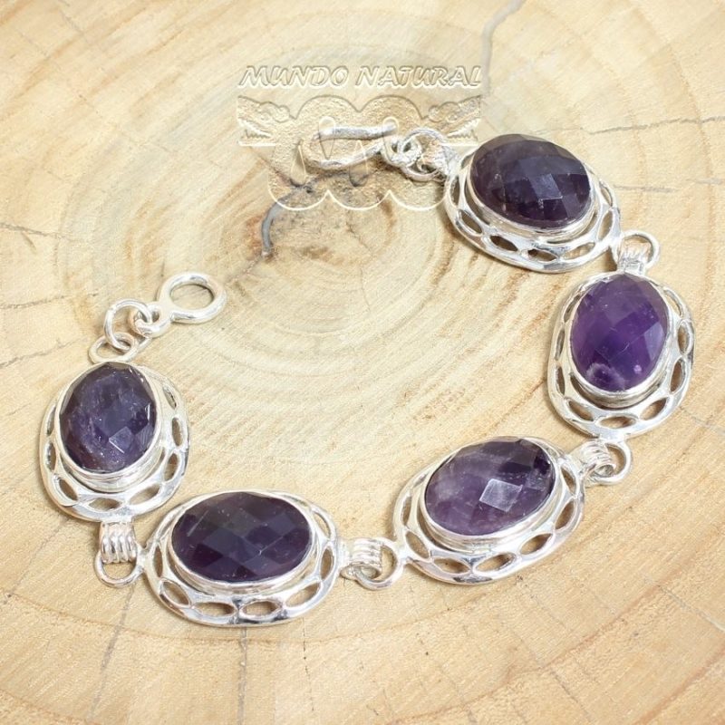 Pulsera Amatista Facetada Pulsera Amatista Facetada