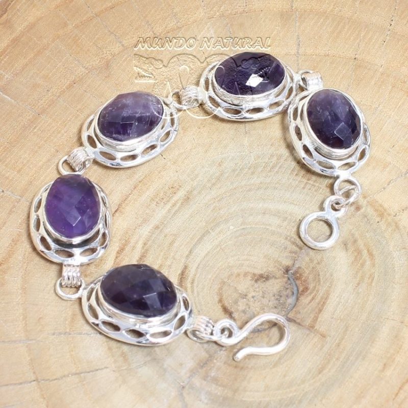 Pulsera Amatista Facetada Pulsera Amatista Facetada