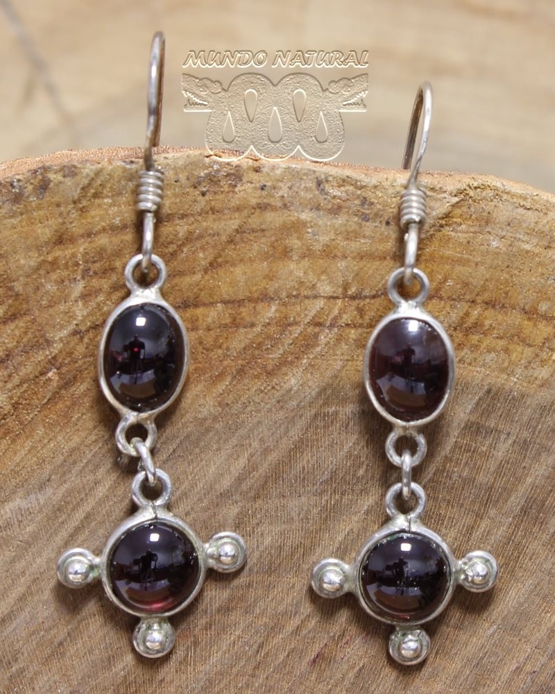 Pendientes Granate Fino