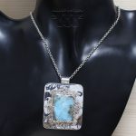Colgante Larimar Flores