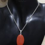 Colgante Jaspe Rojo Ranurado