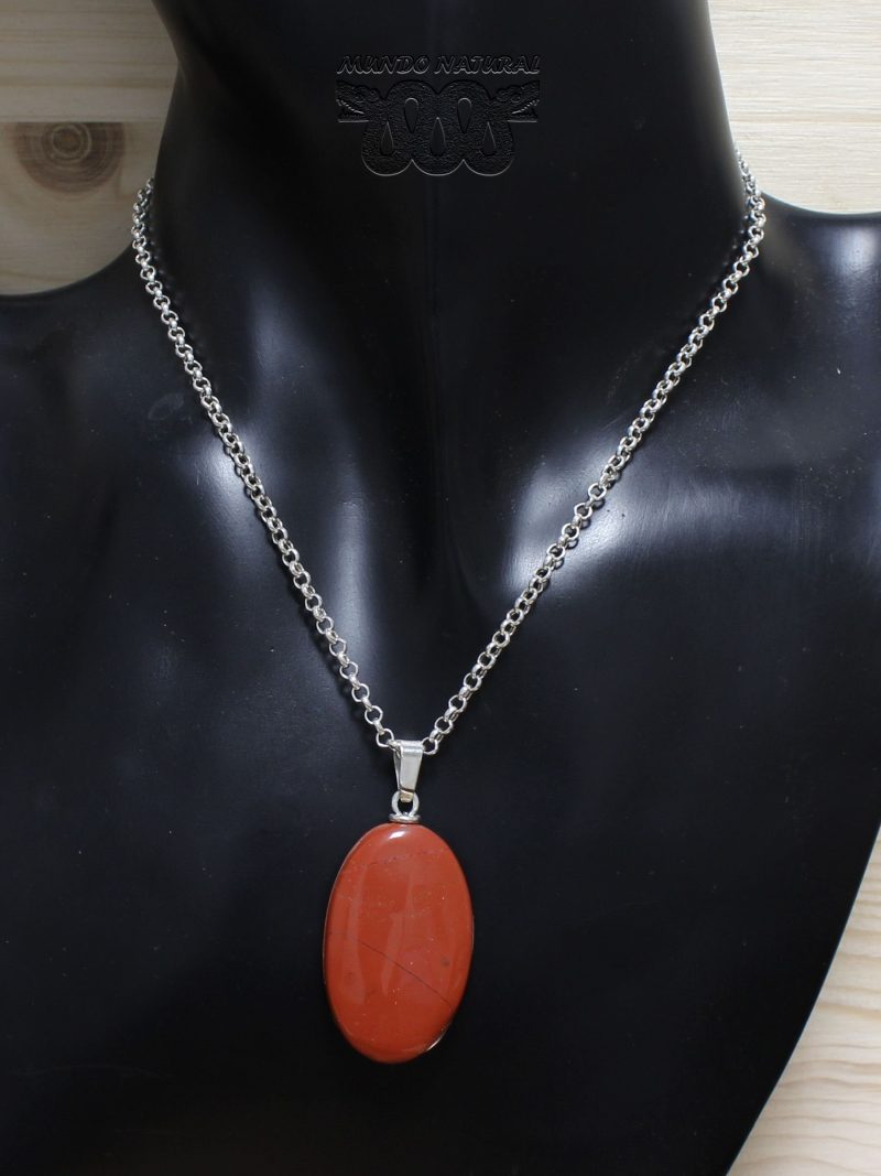 Colgante Jaspe Rojo Ranurado Colgante Jaspe Rojo Ranurado