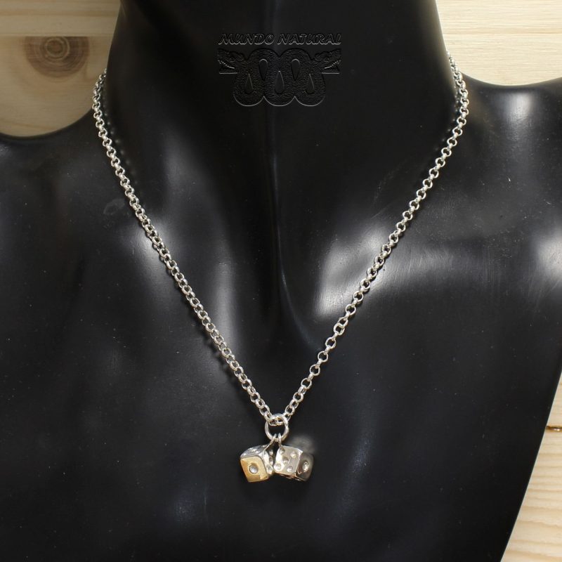 Colgante Dados Plata