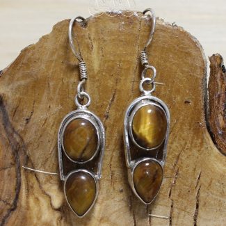 Pendientes Ojo de Tigre Doble