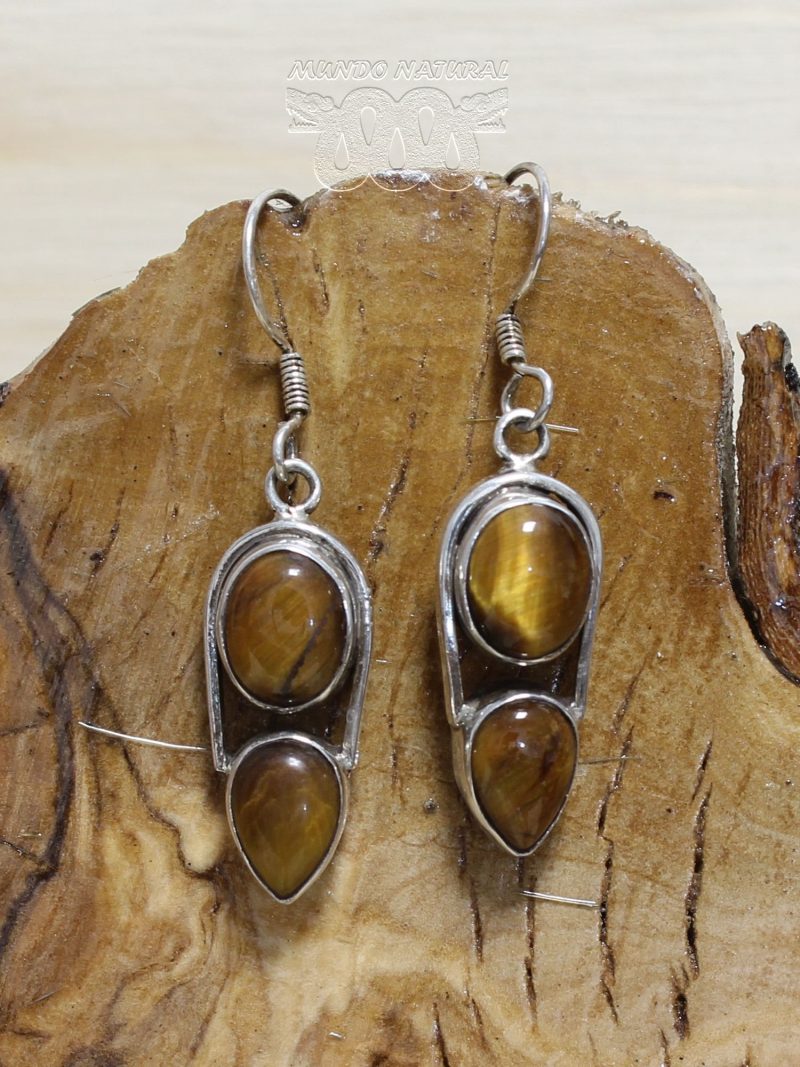 Pendientes Ojo de Tigre Doble Pendientes Ojo de Tigre Doble