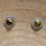 Pendientes Ojo de Tigre Flor Dormilón