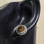 Pendientes Ojo de Tigre Flor Dormilón