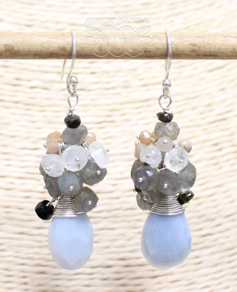 Pendientes Racimo Calcedonia