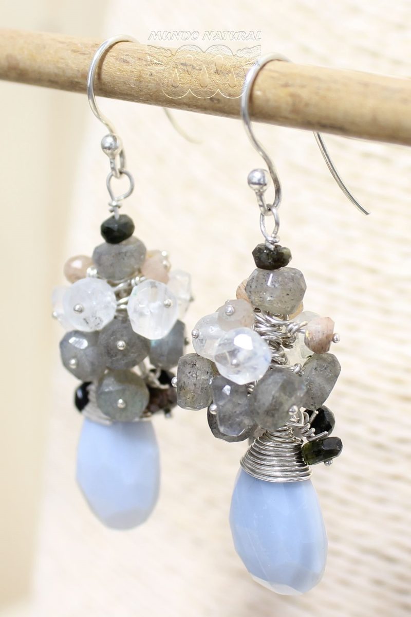 Pendientes Racimo Calcedonia