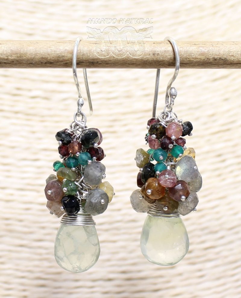 Pendientes Racimo Prehnita Pendientes Racimo Prehnita