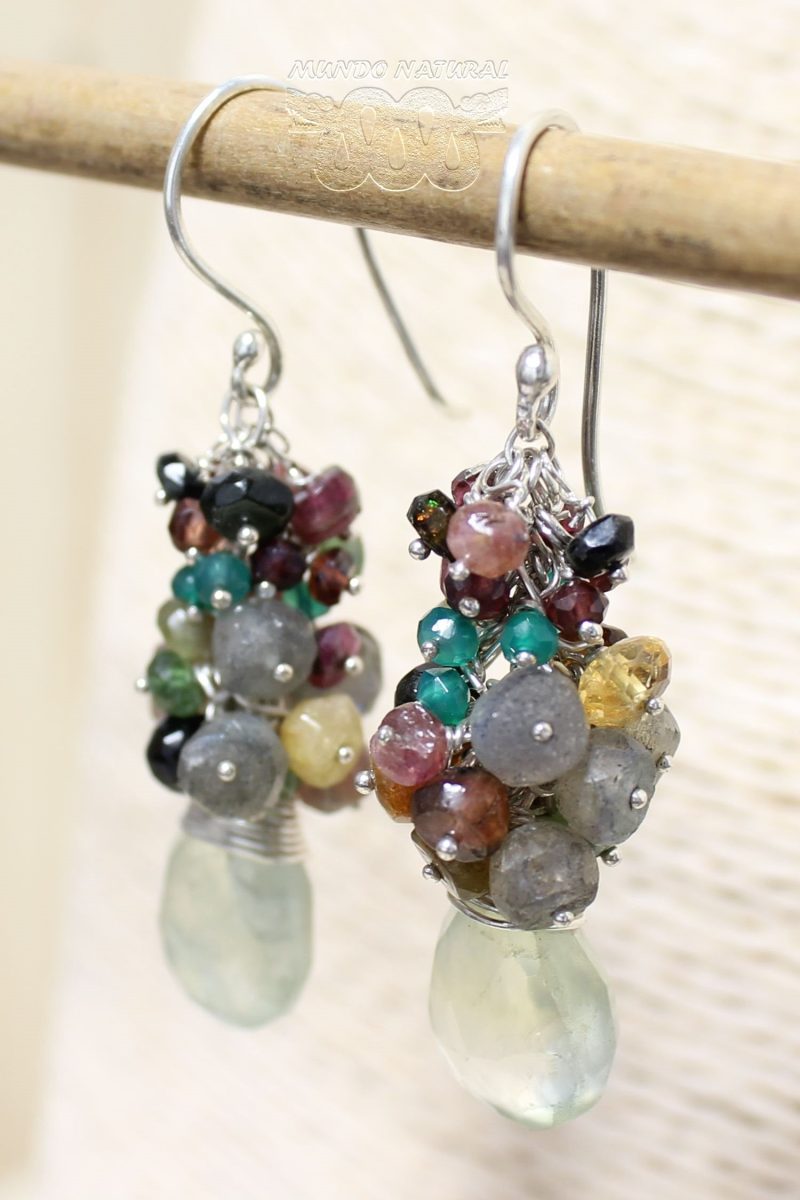 Pendientes Racimo Prehnita Pendientes Racimo Prehnita
