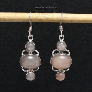 Pendientes Piedra de Luna Chocolate