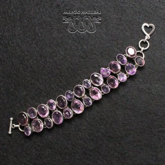 Pulsera Amatistas Facetadas