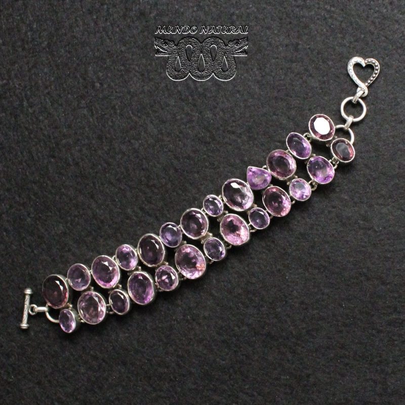 Pulsera Amatistas Facetadas
