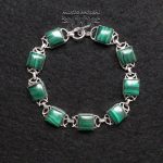 Pulsera Malaquita Cuadrada
