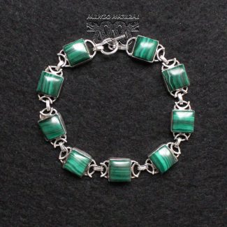 Pulsera Malaquita Cuadrada