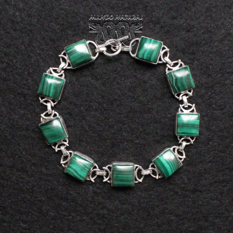 Pulsera Malaquita Cuadrada Pulsera Malaquita Cuadrada