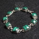 Pulsera Malaquita Cuadrada