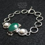 Pulsera Malaquita Perlas