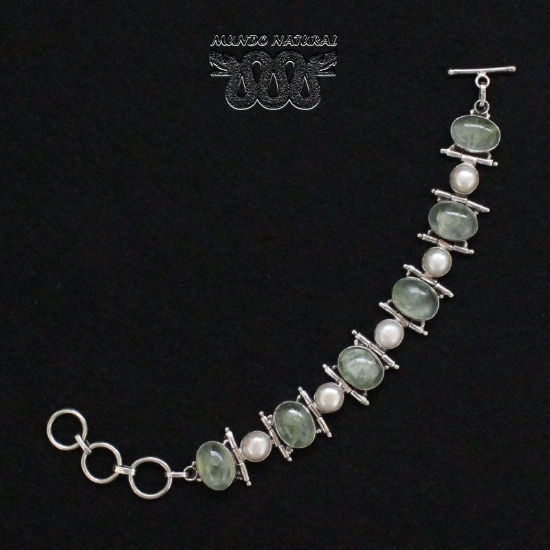 Pulsera Prehnita Perlas Pulsera Prehnita Perlas