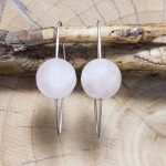 Pendientes Cuarzo Rosa 80's