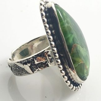 Anillo Ópalo Verde Ruso