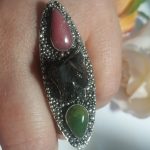 Anillo Shungit Opalo Rodonita Adaptable