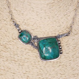 Collar Crisocola Cuadrada