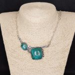 Collar Crisocola Cuadrada