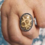 Anillo Coral Fósil