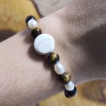 Pulsera Ojo de Tigre y Perlas