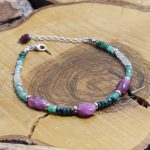 Pulsera Esmeralda y Rubí