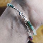 Pulsera Esmeralda y Rubí