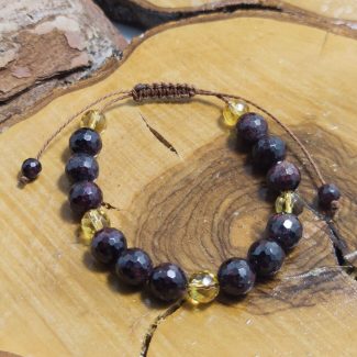 Pulsera Granate y Citrino