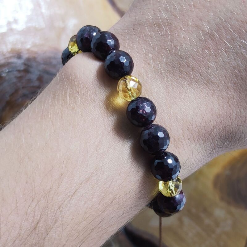 Pulsera Granate y Citrino Pulsera Granate y Citrino