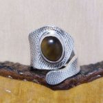 Anillo Ojo de Tigre Serpiente